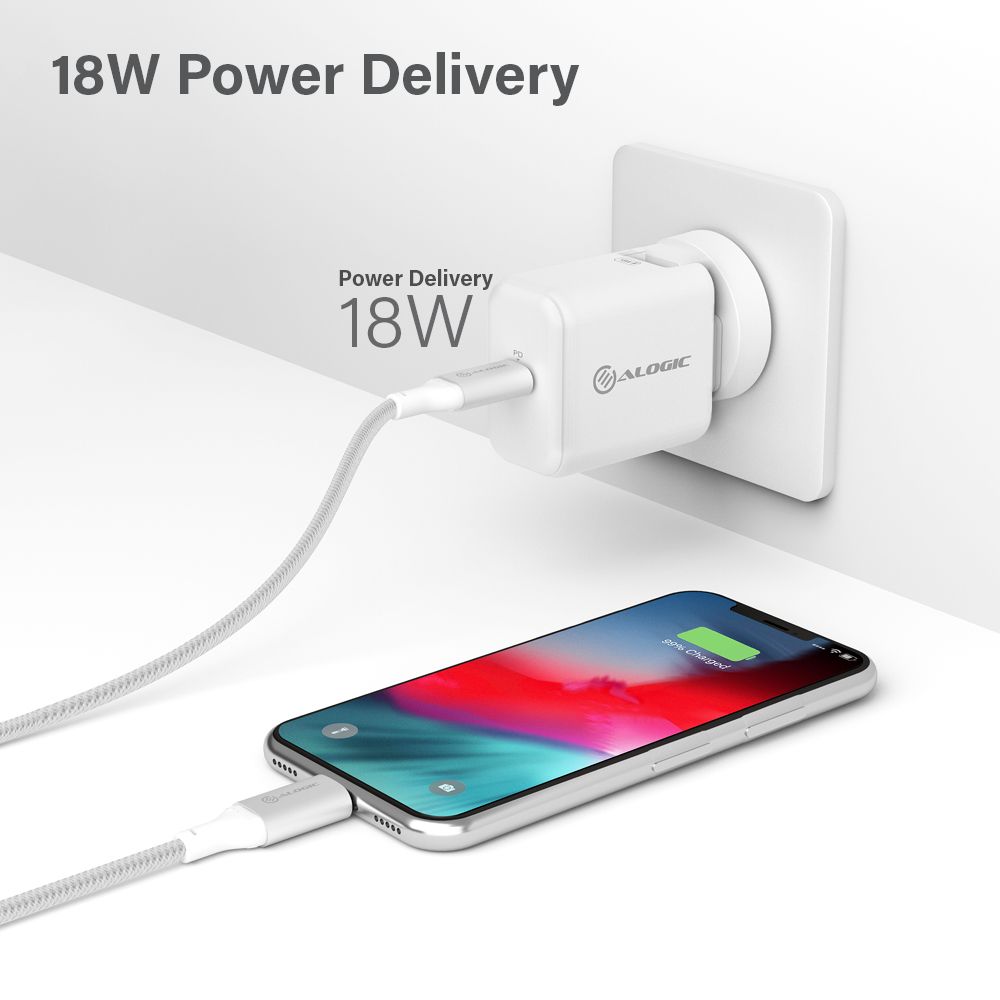 Alogic 18W USB C Fast Charge Wall Charger