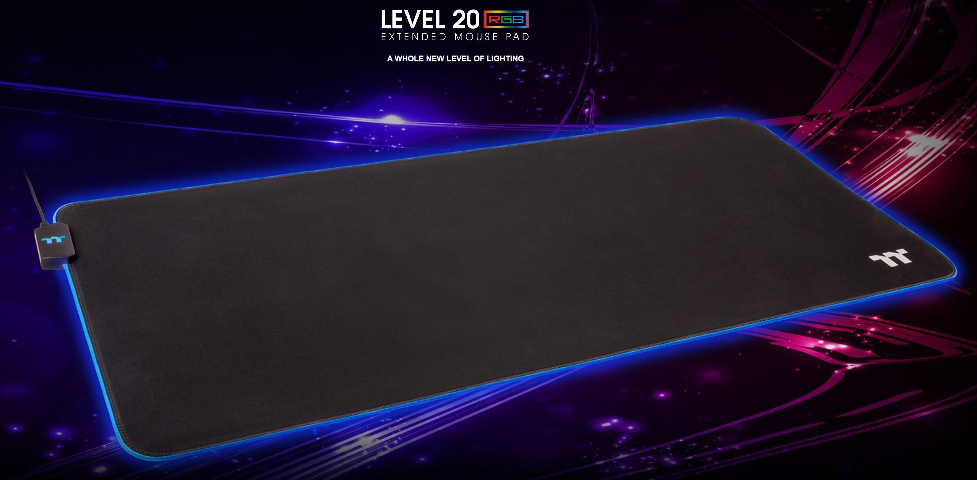 Thermaltake Level 20 RGB Extended Gaming Mouse Pad (GMP-LVT-RGBSXS-01)