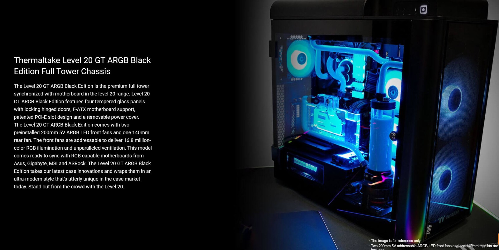 Thermaltake Level 20 GT ARGB Black Edition Full Tower EATX Case (CA-1K9-00F1WN-03)