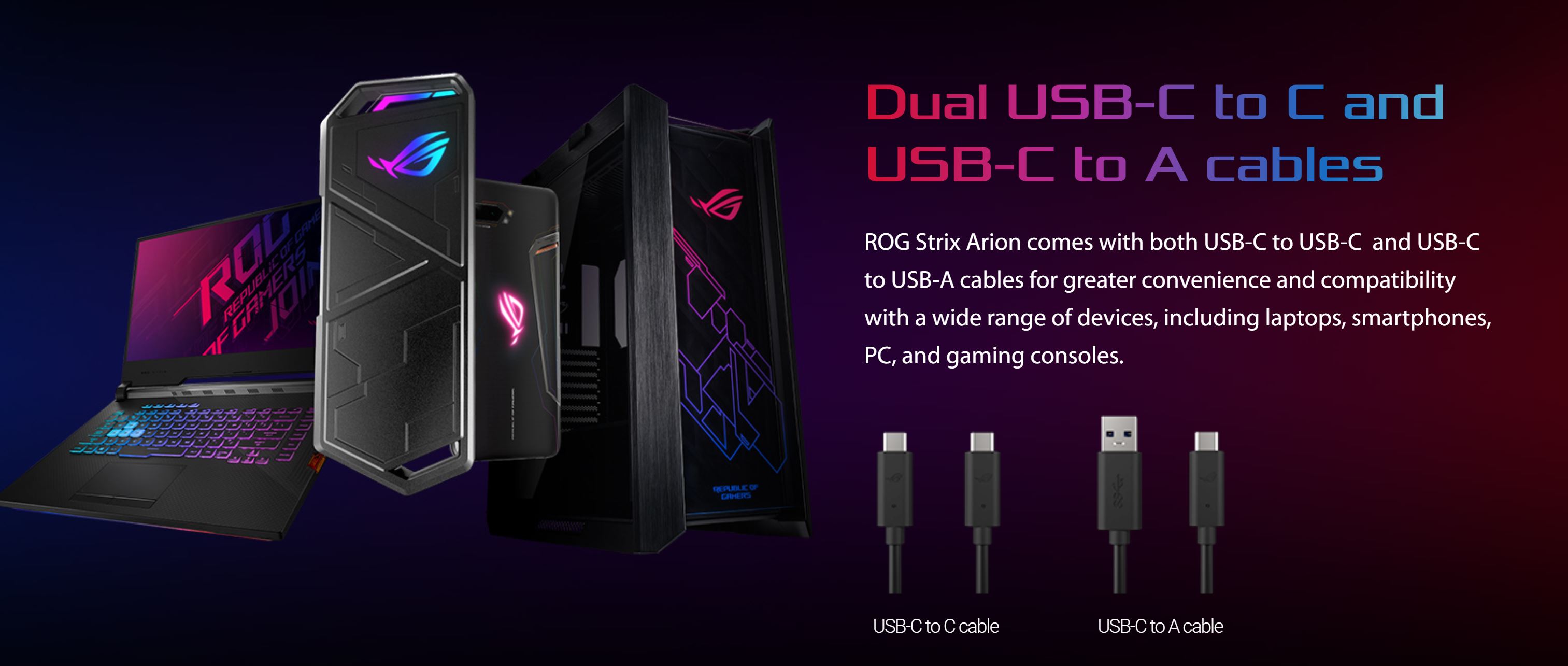 Asus ROG Strix Arion USB C to M.2 NVMe SSD Enclosure (ESD-S1C)