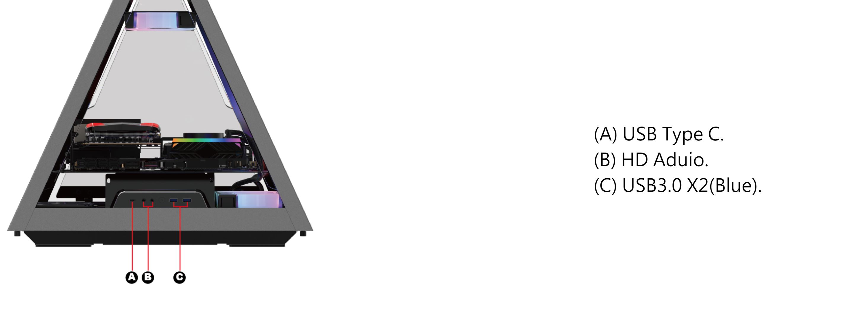 AZZA Pyramid 804 ARGB Tempered Glass ATX Case