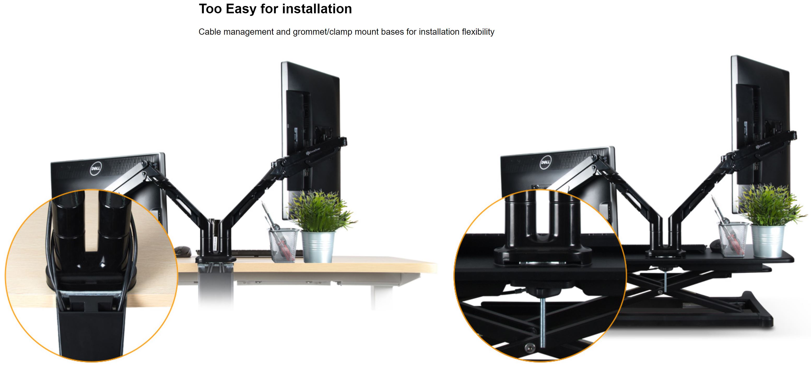 Silverstone ARM21 Gas Spring Dual Monitor Arm (SST-ARM21B)