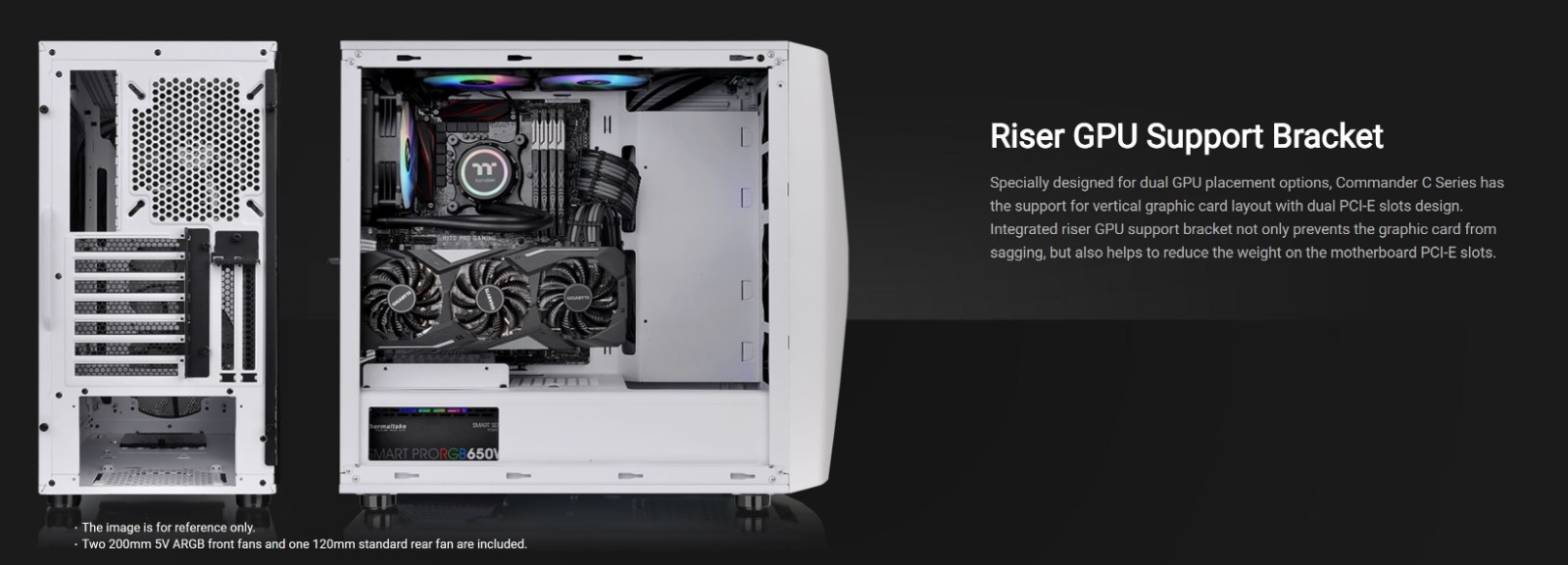 Thermaltake Commander C34 ARGB Tempered Glass Mid Tower ATX Case - Snow Edition (CA-1N5-00M6WN-00)