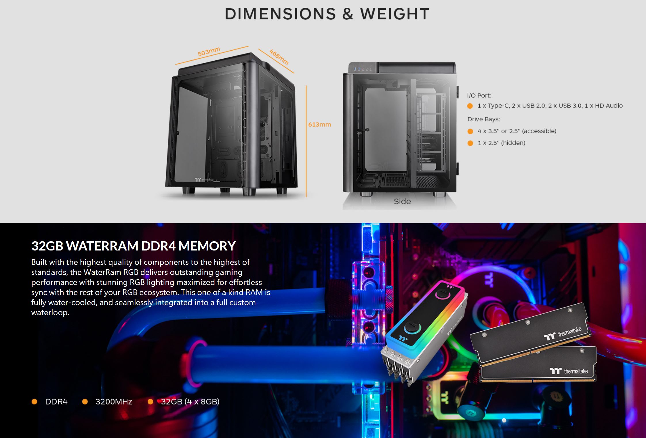 Thermaltake Alchemist LCGS Intel i9 9900KF RTX 2080 TI 32GB 500GB SSD + 2TB HDD Liquid Cooling Gaming System (CA-4V1-00D1WA-00)