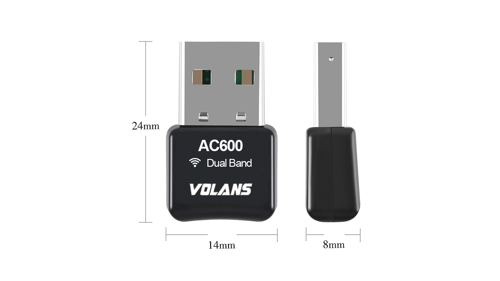 Volans AC600 Dual Band Mini Wireless USB Adapter (VL-UW60-FD)