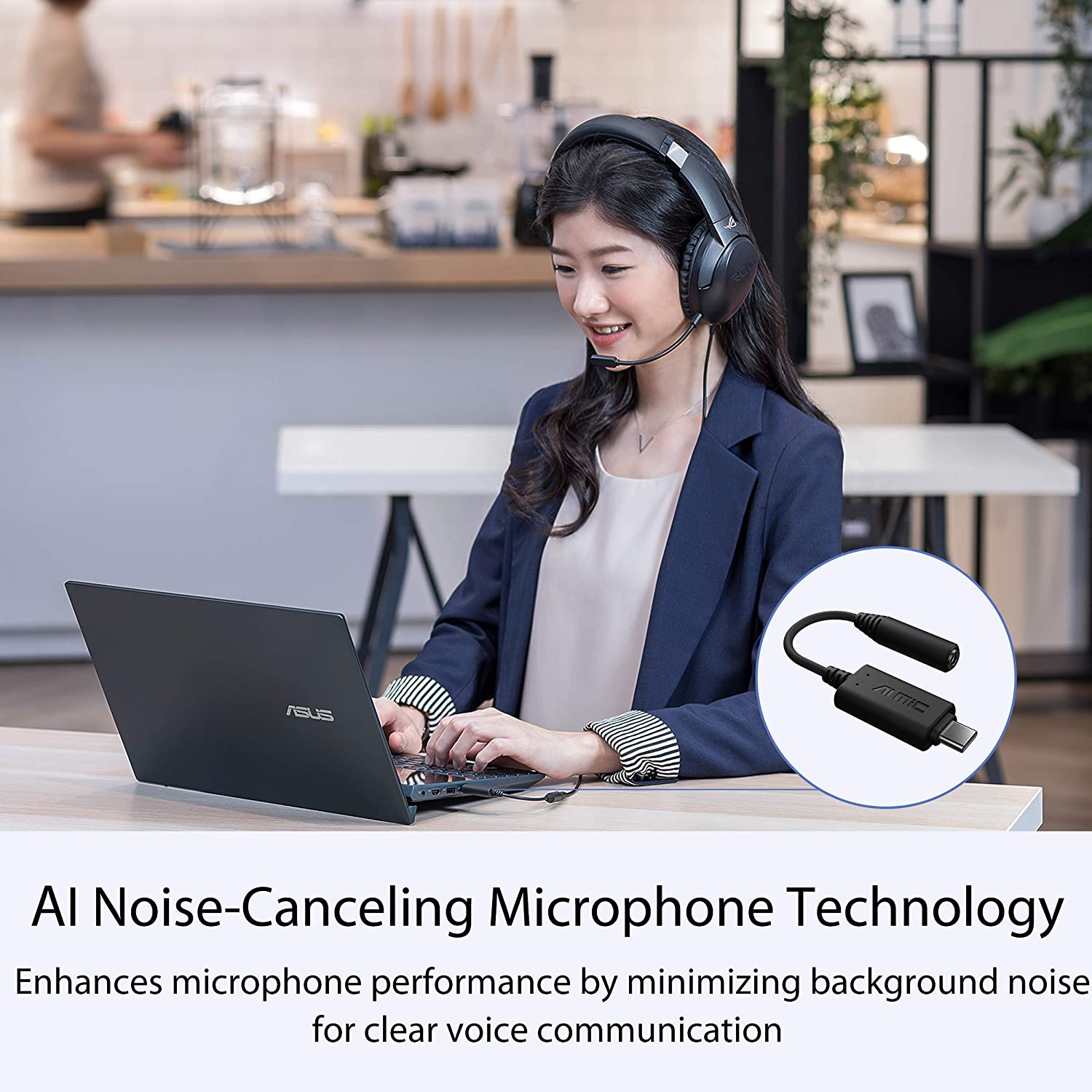 Asus Type C to 3.5mm AI Noise Canceling Mic Adapter (AI Noise-Canceling Mic Adapter)