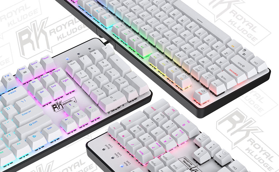 back lit led light keyboard cheap budge white rgb mechanical keyboard led 104 100 key clicky laptop