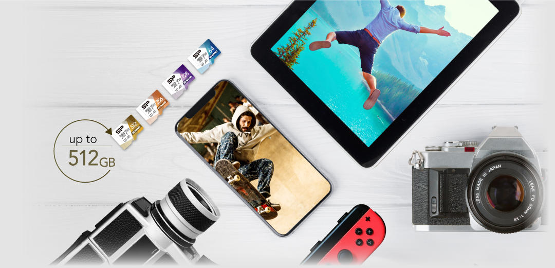 Superior Pro<br>microSDXC_Colorful<br><font color='#888888' size='2%'>Class 10. UHS-I U3. V30. A1. 4K UHD</font> Upgrade Your ___ To The Speed Of Life