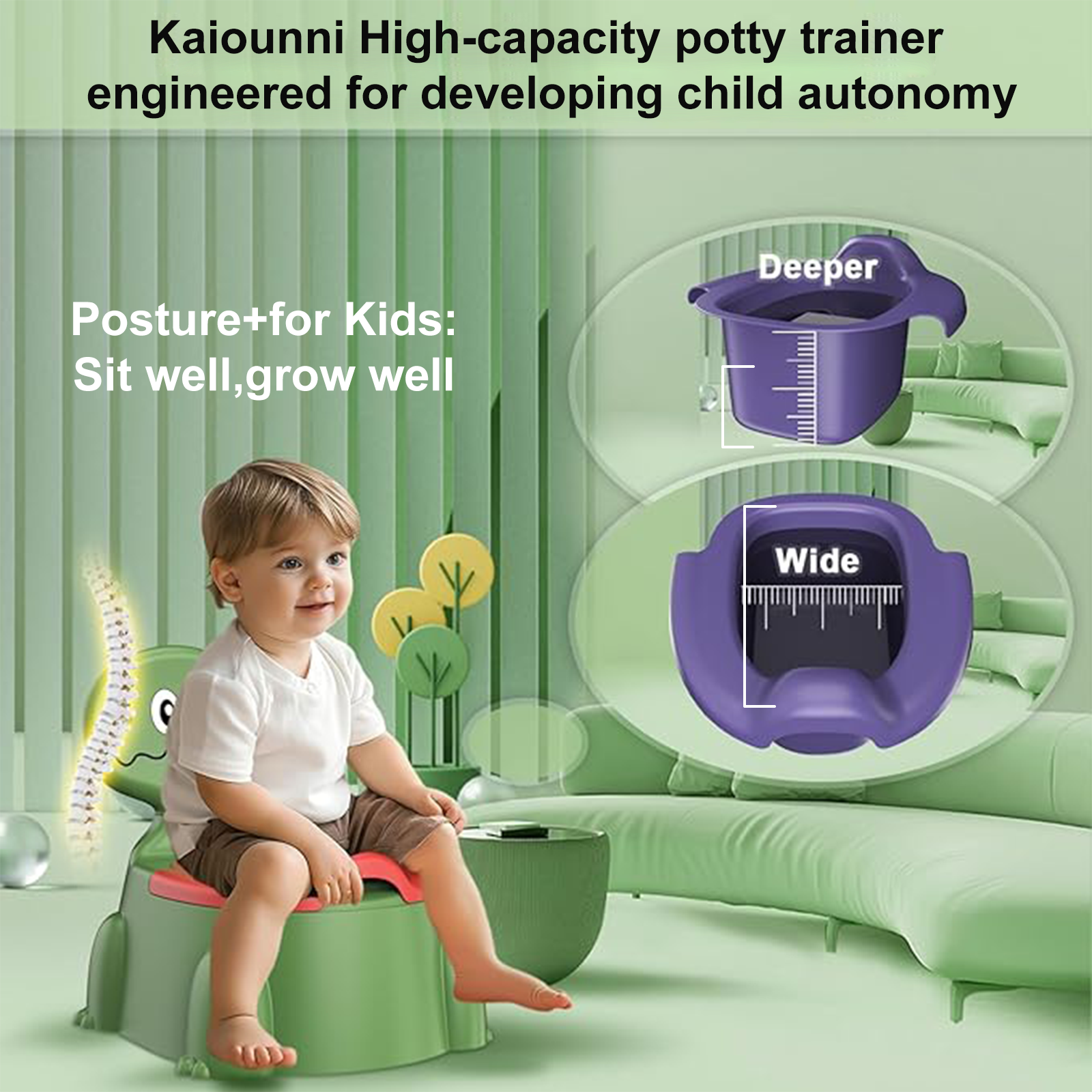 (Pink)Dinosaur Potty Chair for Toddlers 1-6 Years - Anti-Slip Portable Toilet Seat with Removable Lid & Splash Guard, Lightweight Training Potty