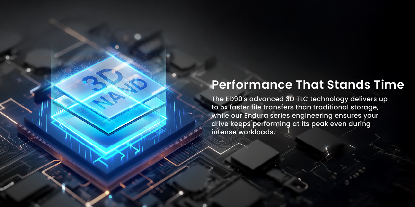 Silicon Power ED90 Endura 1TB 3D TLC NAND, High Endurance Grade, 5000MB/s Gen4x4 M.2 2280, Internal SSD for Laptop / PC - SP01KGBP44ED9005