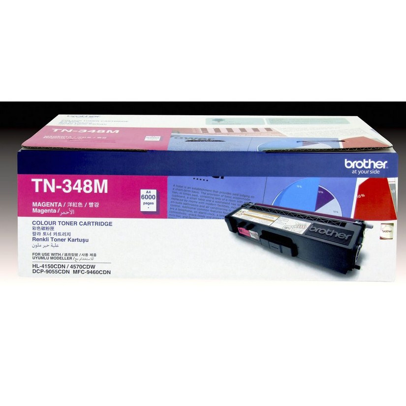 Brother High Yield Magenta Laser Toner for HL4150CDN/ 4570CD (TN-348M)