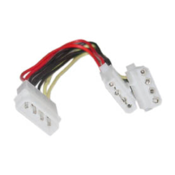 Power Splitter Cable 2x Molex Female to 1x Molex Male - 20cm (CB-SPLIT)