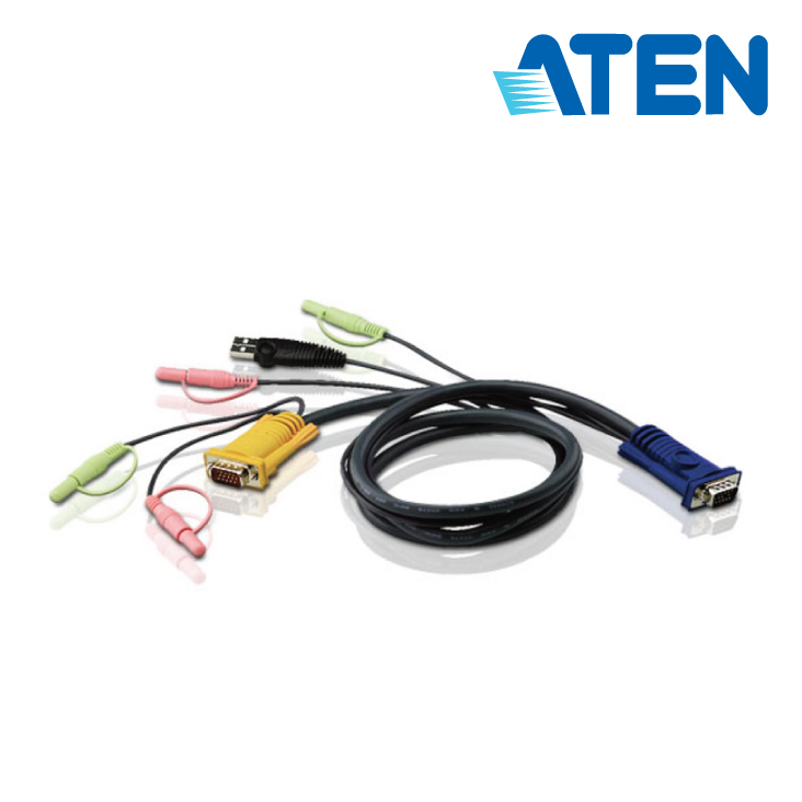 Aten 2L-5301U KVM SPHD15M 2X3.5MM Audio-HD15M,USB A M,2X3.5
