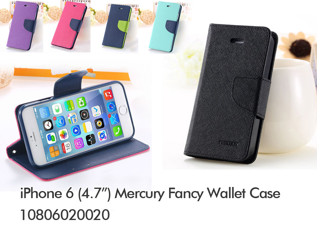 Mercury Fancy Wallet case Red for iPhone 6 (10806020020R)