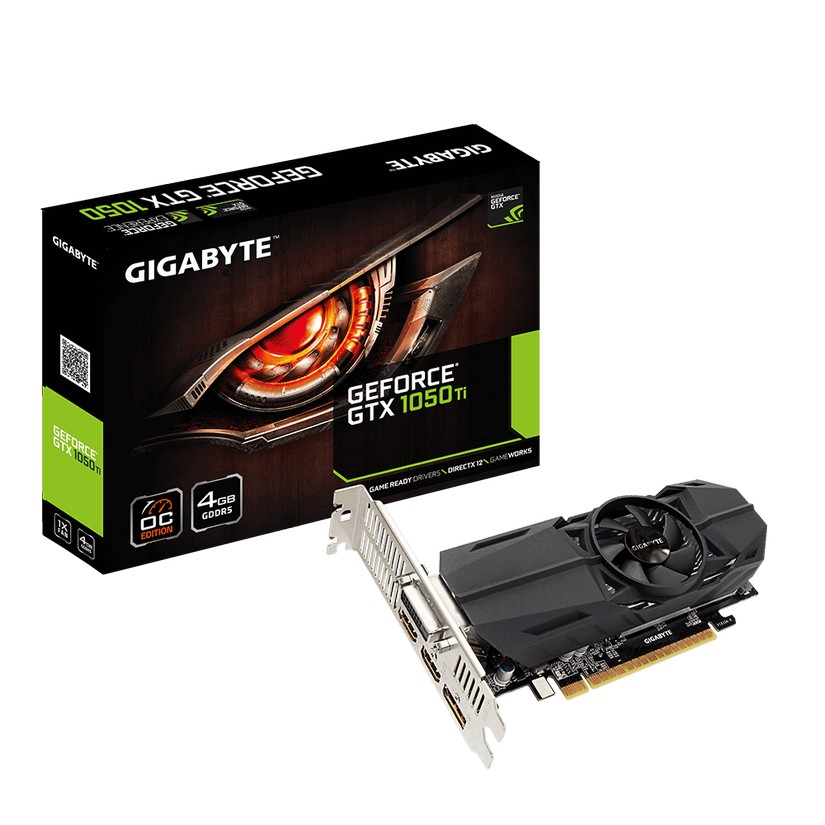 Gigabyte GeForce GTX 1050 Ti OC Low Profile 4G (GV-N105TOC-4GL)