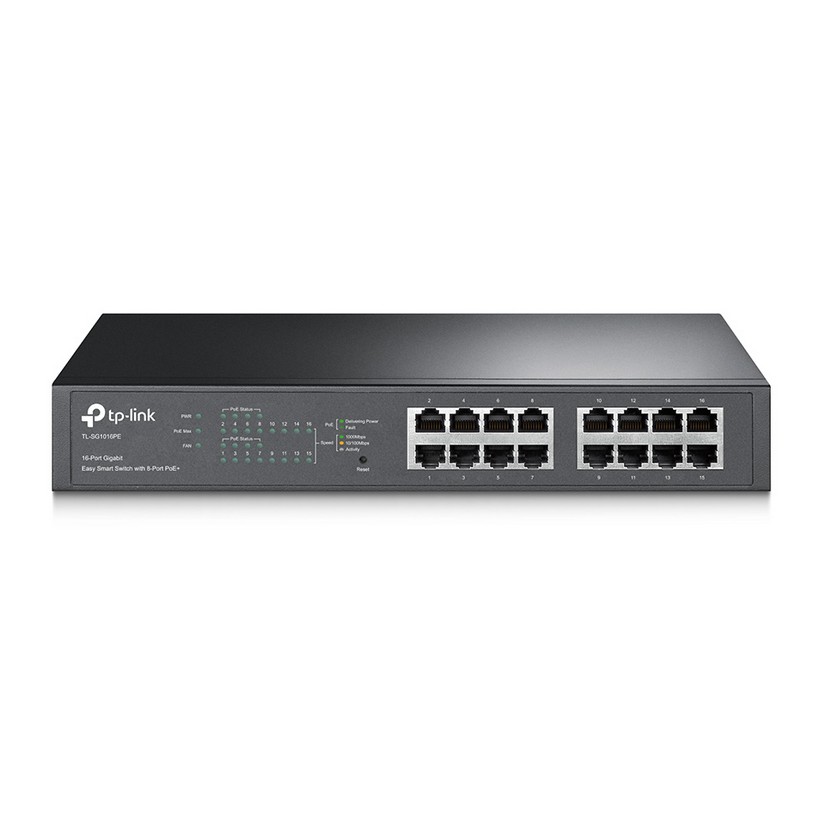 TP-Link 16-Port Gigabit Desktop/Rackmount Switch with 8-Port PoE+ (TL-SG1016PE)