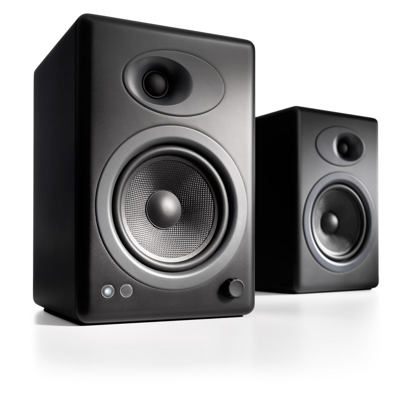 Audioengine 5+ Powered Bookshelf Speakers Pair Satin Black (90021905)