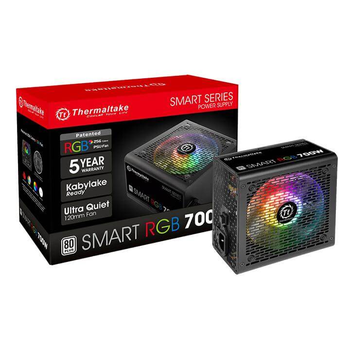 Thermaltake 700W Smart RGB 80+ Power Supply (PS-SPR-0700NHSAWA-1)