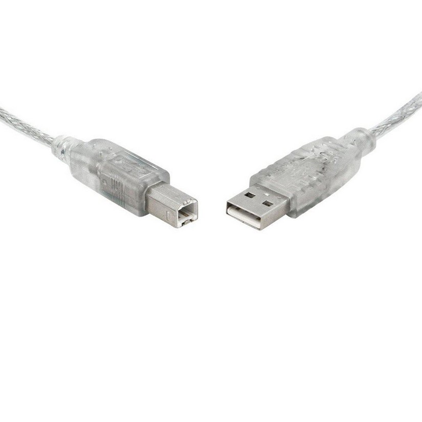 USB 2.0 Cable Type A to B M/M Transparent - 2m (UC-2002AB)