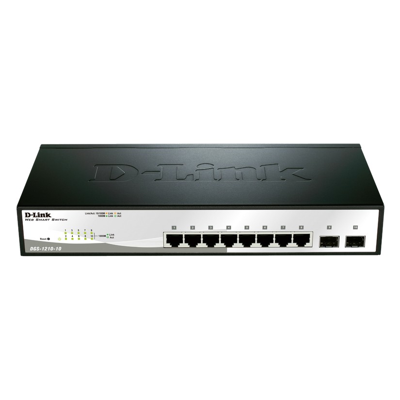 D-Link DGS-1210-10P 8-Port Gigabit w 2-Port SFP WebSmart Switch with PoE