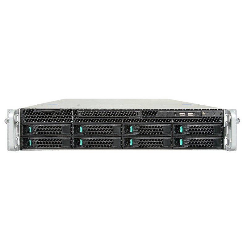 Intel 2U Server, 4110(1/2), 16GB(1/24), 3.5"(0/8), HW RAID, 1300W(1/2), RMM, 3YR