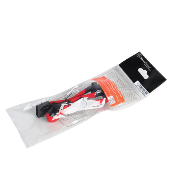 Silverstone PP07-BTSR 4 Pin to 4 SATA - 320mm Red (SST-PP07-BTSR)