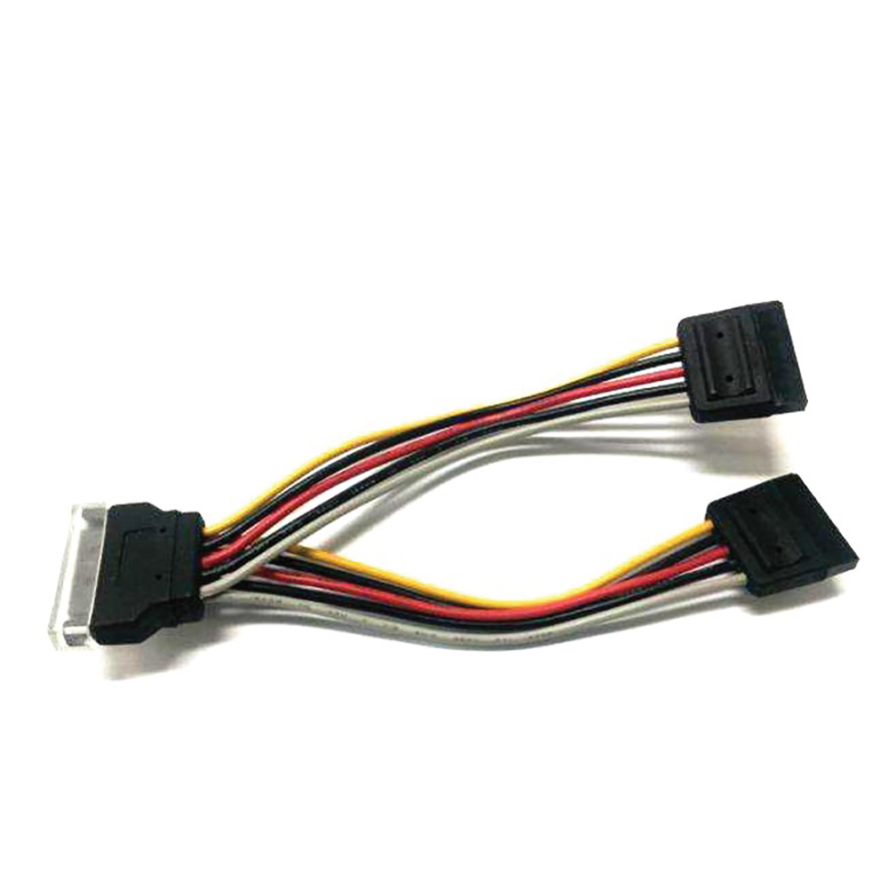 SATA Power to SATA Power Splitter Cable 1 x 15 pin M - 2 x 15 pin F 15cm (RC-5084)