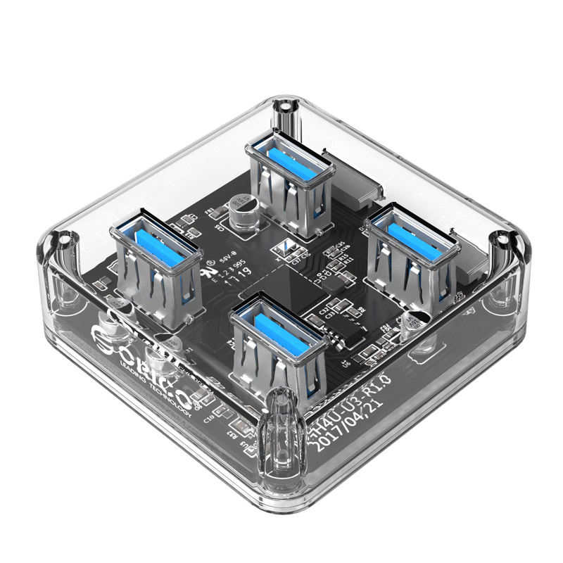 Orico 4 Port Transparent USB3 Hub