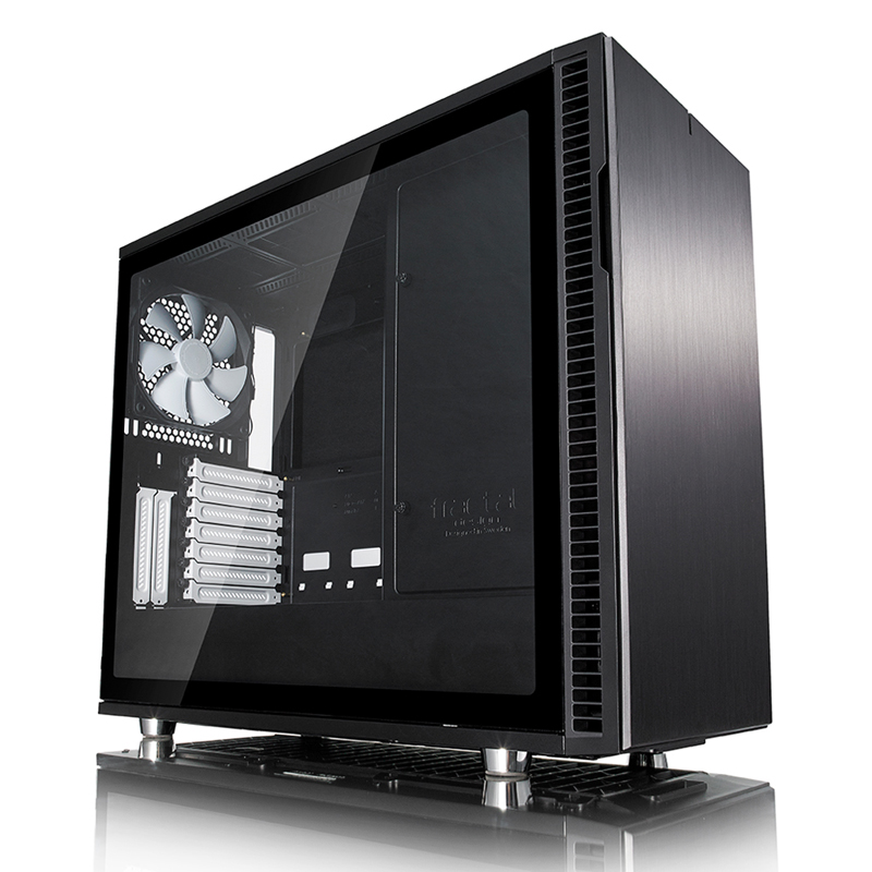 Fractal Design Define R6 USB C Tempered Glass Mid Tower EATX Case - Black