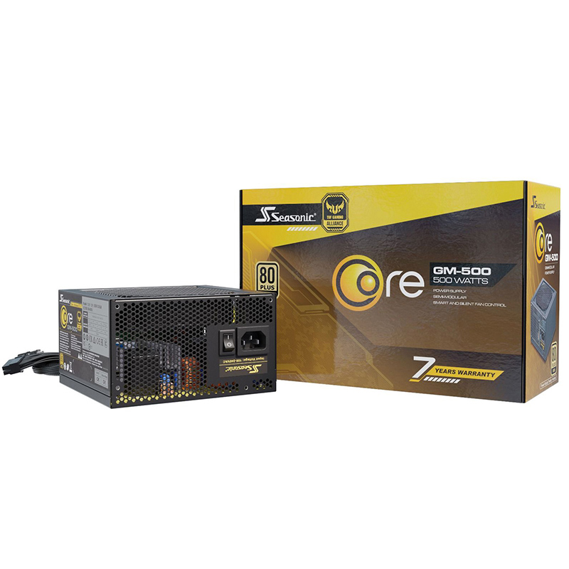 Seasonic 500W Focus Core GM 80 + Gold Semi Modular Power Supply (GM-500)