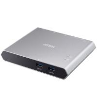 Aten 2-Port USB-C KVM Switch (Dock) with Power Pass-Through (US3310-AT)