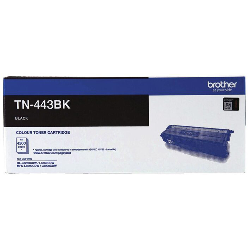 Brother High Yield Black Toner - 4500 Pages (TN-443BK)