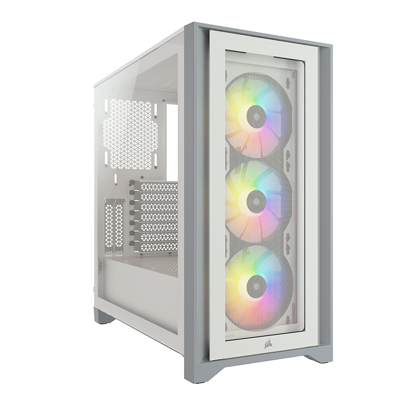 Corsair iCUE 4000X RGB TG Mid Tower ATX Case - White (CC-9011205-WW)