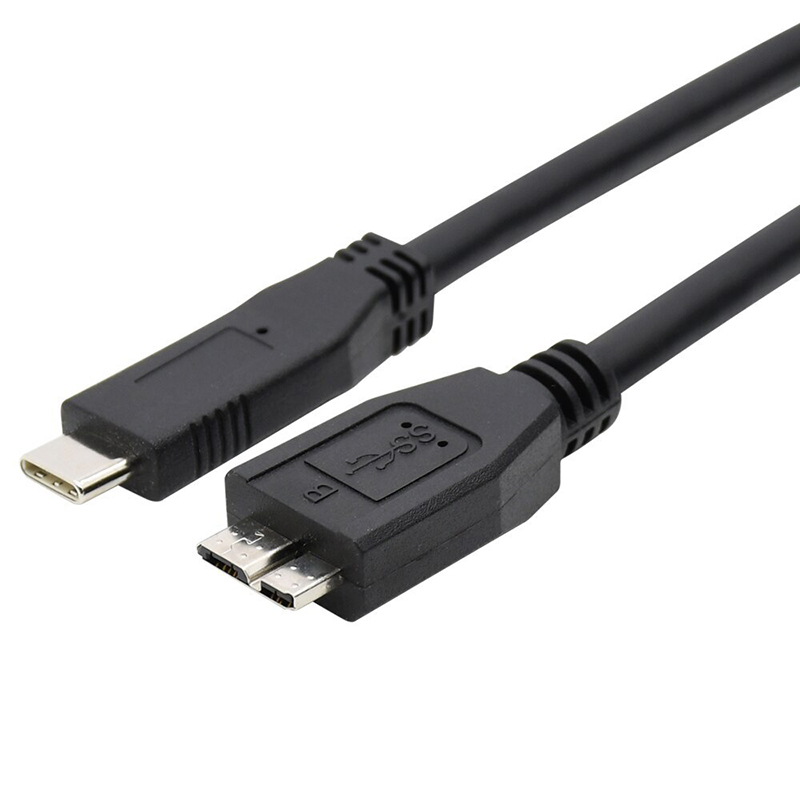 USB3.1 Type-C Male to USB3.0 Micro USB Type-B Male Cable (U3-205-BK)