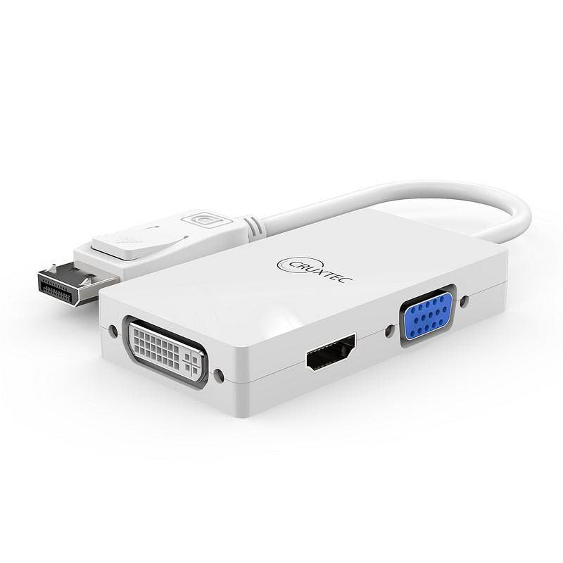 Cruxtec DisplayPort to HDMI / DVI / VGA Adapter