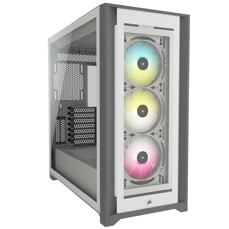 Corsair 5000X RGB TG Mid Tower ATX Case - White (CC-9011213-WW)