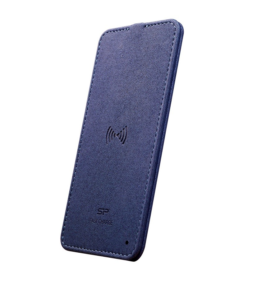 Silicon Power Leather 7.5W/10W Fast Wireless Charger Qi-Certified for iOS , Android