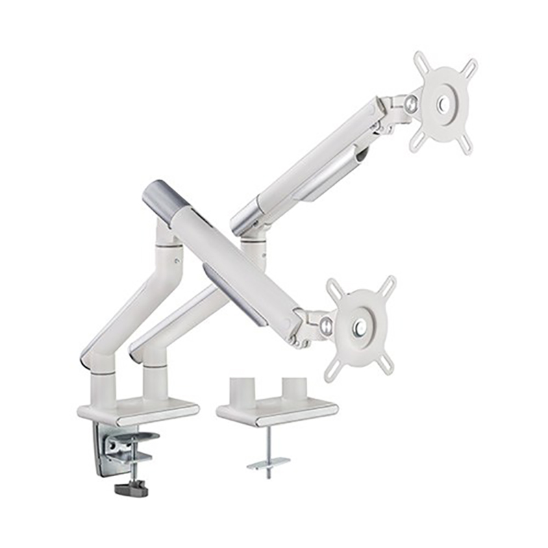 Brateck Dual Monitor Premium Slim Aluminum Spring-Assisted Monitor Arm Fix - White (LDT49-C024-W)