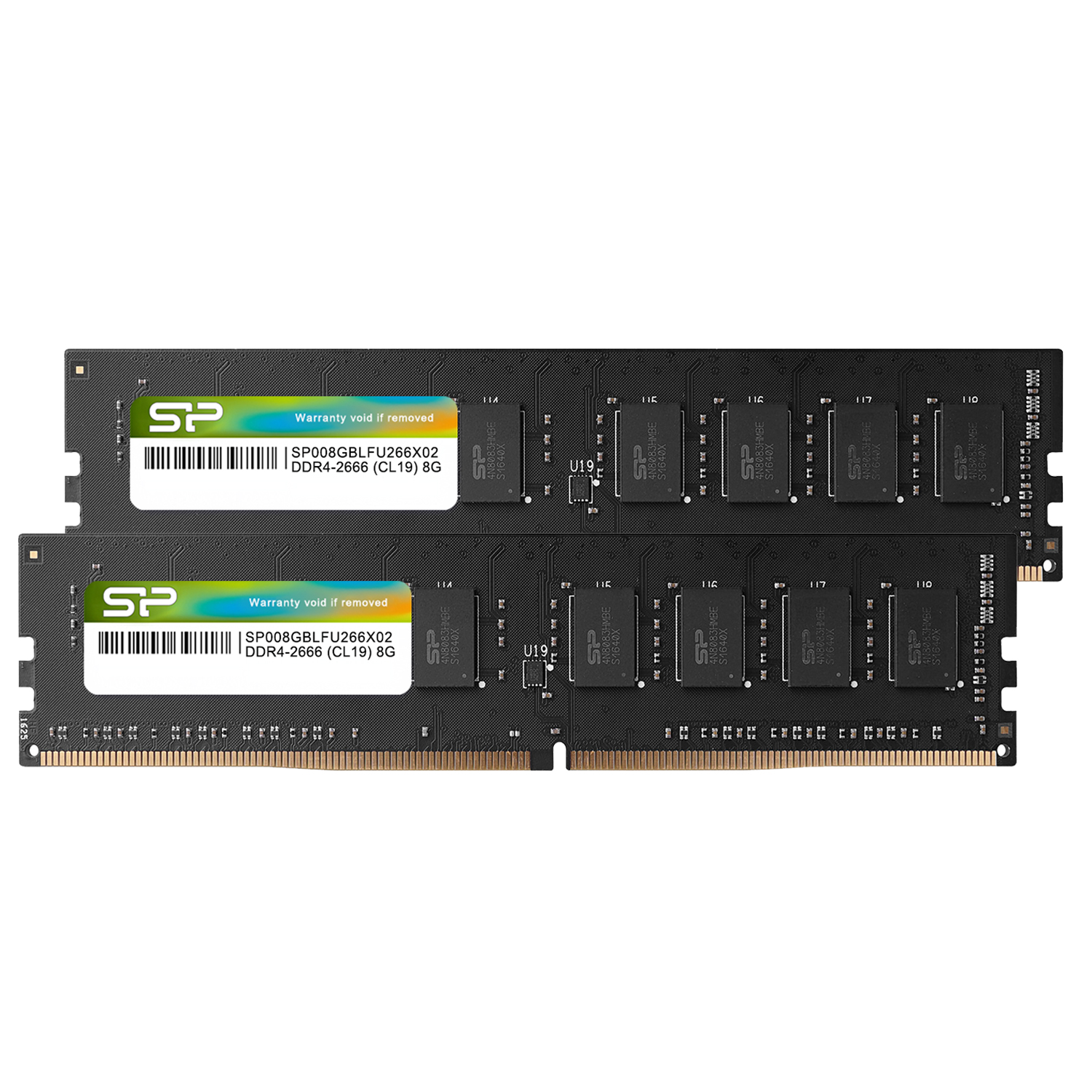 Silicon Power 16GB(2*8GB) SP016GBLFU266X22 CL19 UDIMM 2666MHz DDR4 RAM Dual Desktop Memory