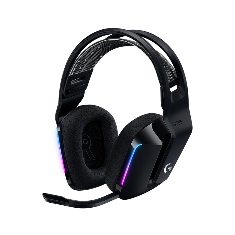 Logitech G733 Lightspeed RGB Gaming Wireless Headset - Black (981-000866)