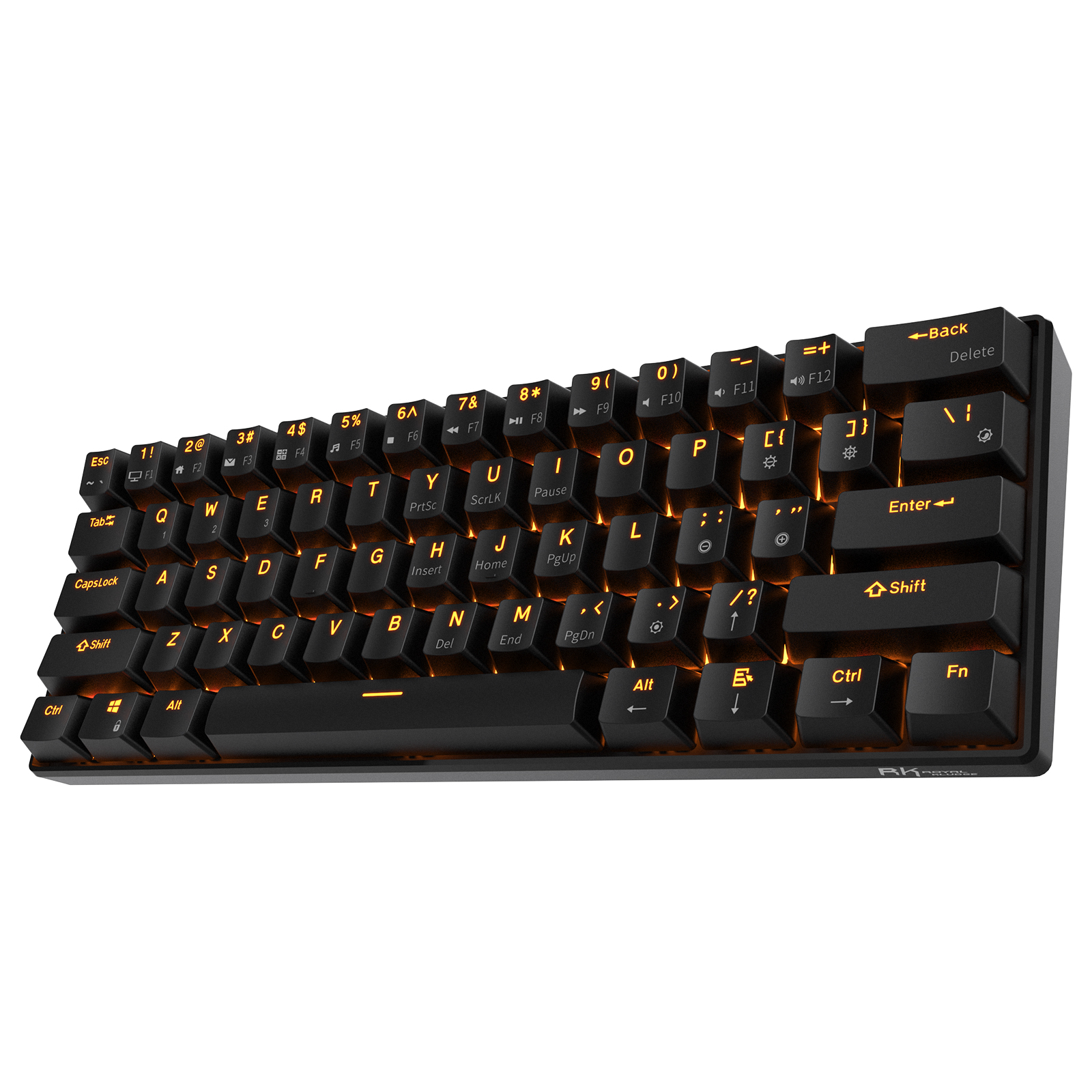 RK ROYAL KLUDGE RK61 Wireless 60% Mechanical Gaming Keyboard, Brown Switch, Black Case