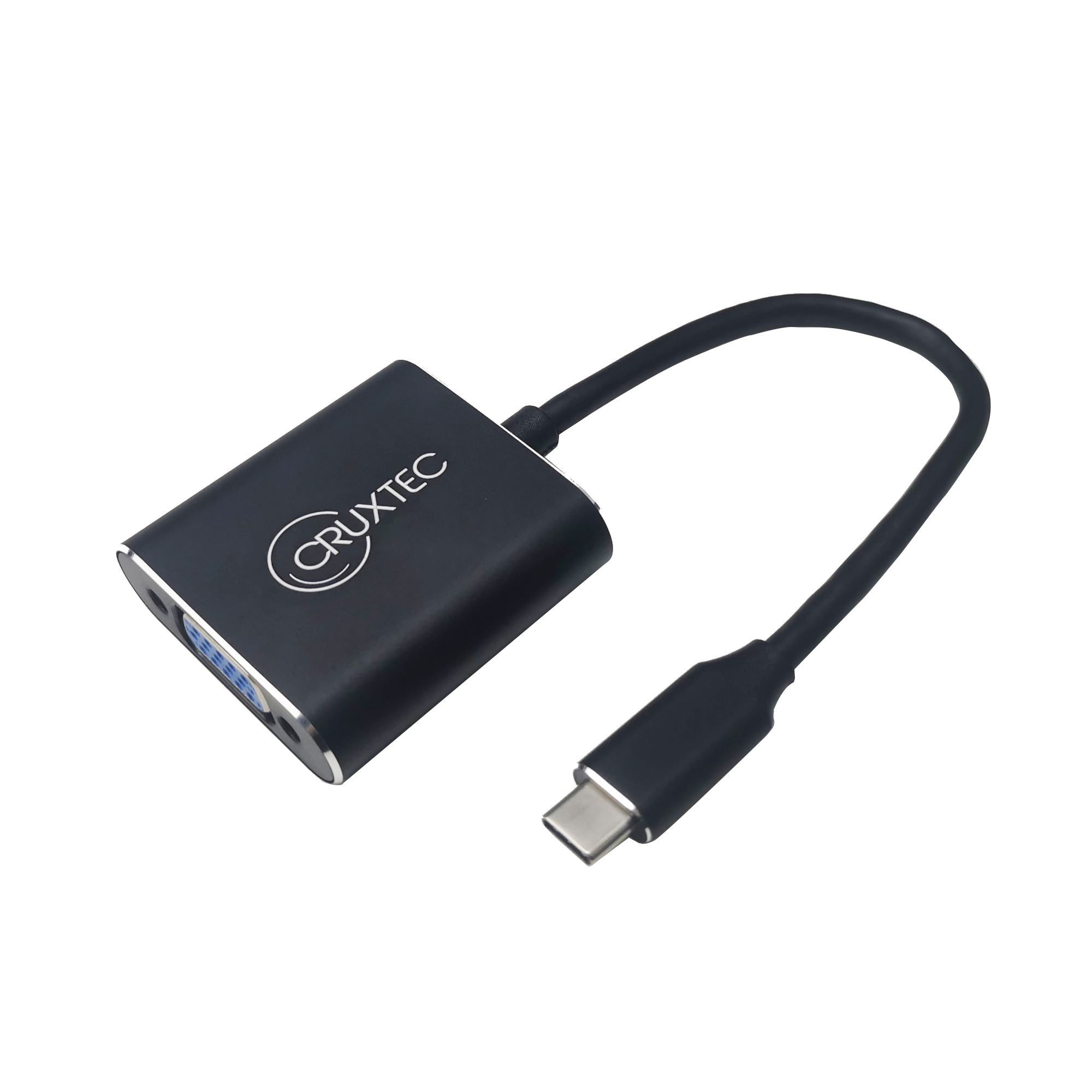 Cruxtec CTV4K-R1-BK USB-C to VGA Cable Adapter