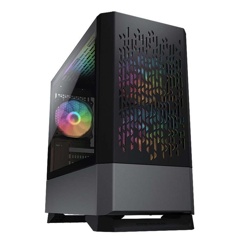 Cougar MG140 Air RGB Tempered Glass Compact Mini Tower Micro ATX Case Black (CGR-5JM8B-AIR-RGB)