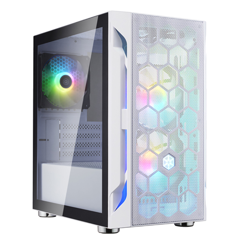 SilverStone Fara H1M Pro Tempered Glass mATX Case - White (SST-FAH1MW-PRO)