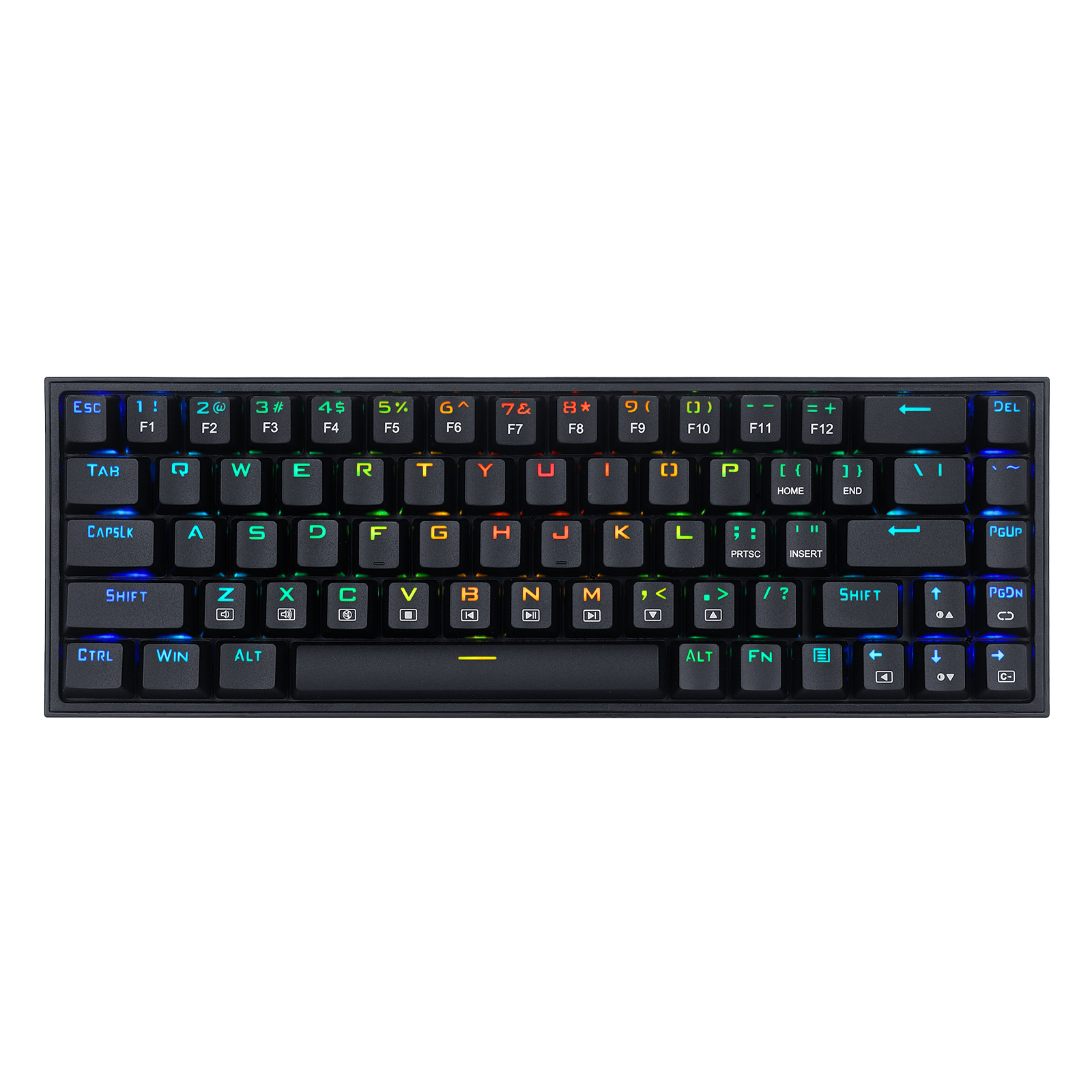 Redragon K631 Castor 65% Wired RGB Gaming Keyboard, 68 Keys Hot-Swappable Compact Mechanical Keyboard w/100% Hot-Swap Socket,Quiet Red Linear Switch 