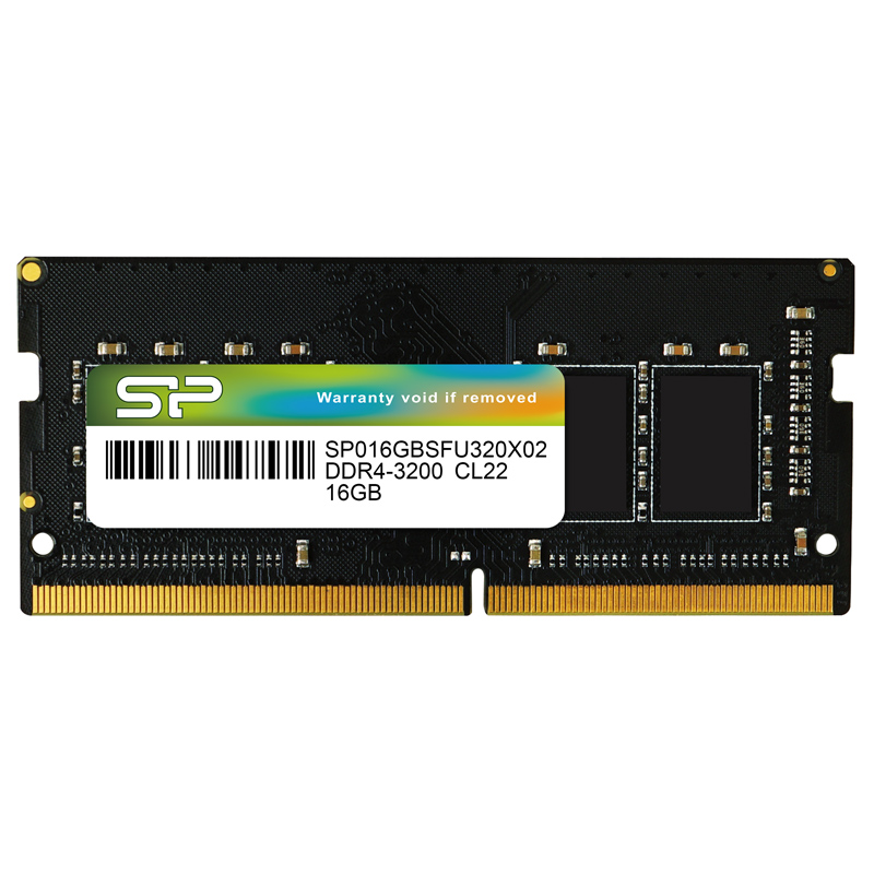 Silicon Power 16GB (1x16GB) SP016GBSFU320X02 3200Mhz CL22 DDR4 SODIMM Laptop RAM