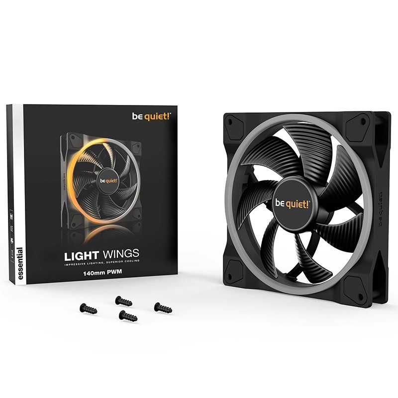 be quiet! Light Wings 140mm ARGB PWM Fan - Black (BL074)