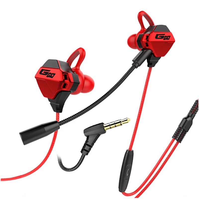 G10 Gaming Earphone Wired Stereo Bass Earphones Sport PUBG Earbuds Games Headsets With Mic For PS4 PC Laptop Phone Red