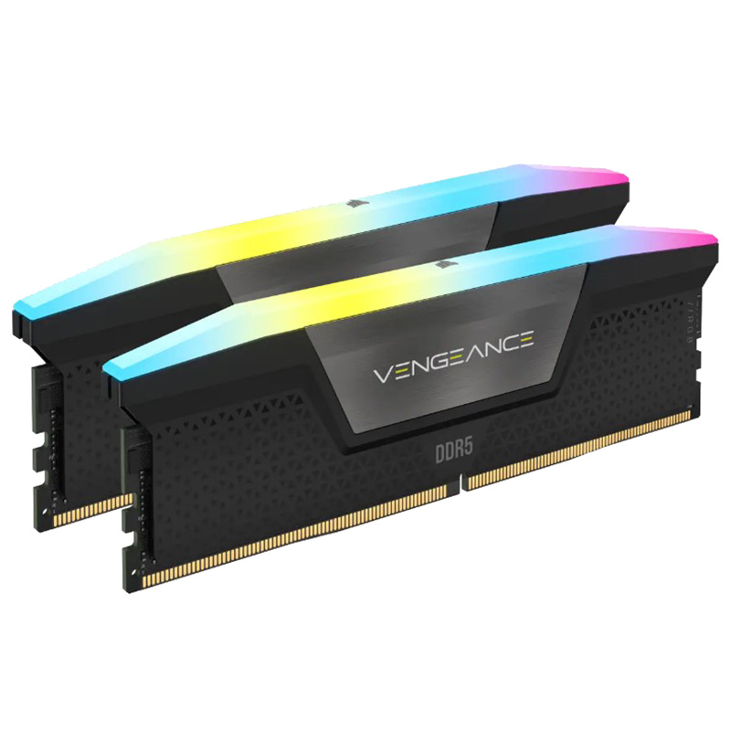 Corsair Vengeance RGB 32GB (2x16GB) C40 5200MHz DDR5 DRAM - Black (CMH32GX5M2B5200C40)