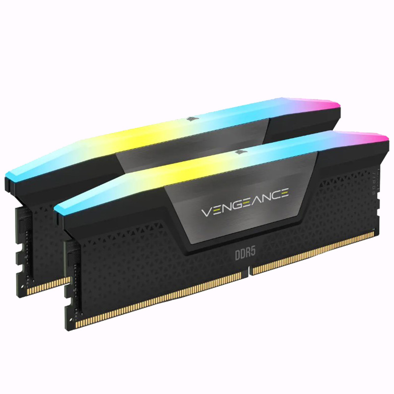 Corsair Vengeance RGB 32GB (2x16GB) C40 6000MHz DDR5 DRAM - Black (CMH32GX5M2B6000C40)